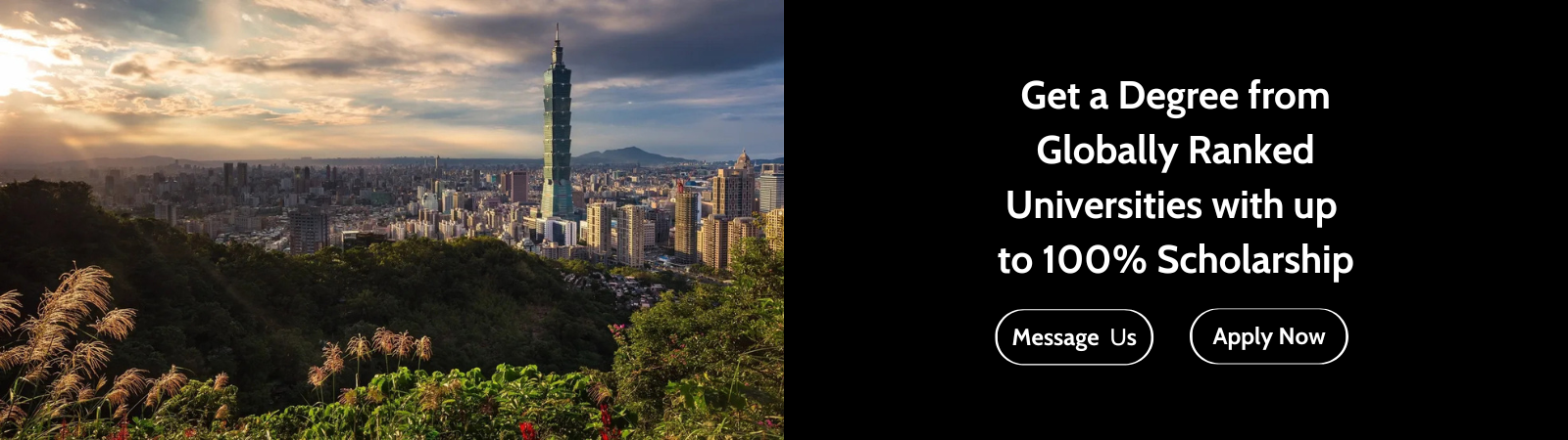 GET A DEGREE FROM GLOBALLY RANKED UNIVERSITIES WITH UP TO 100% SCHOLARSHIP